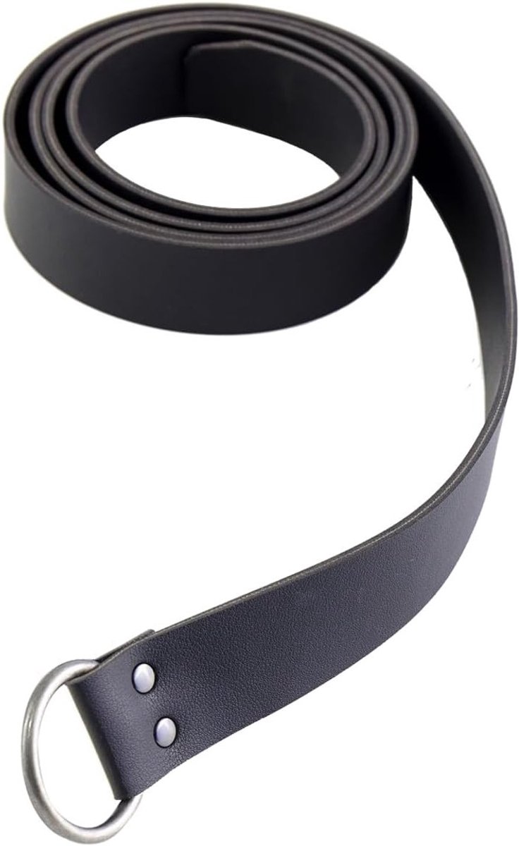 Middeleeuwse Riddersleutel Heren Leerriem Accessoire voor Re-enactment, Zwart, M, Historisch, Cosplay, Kostuum