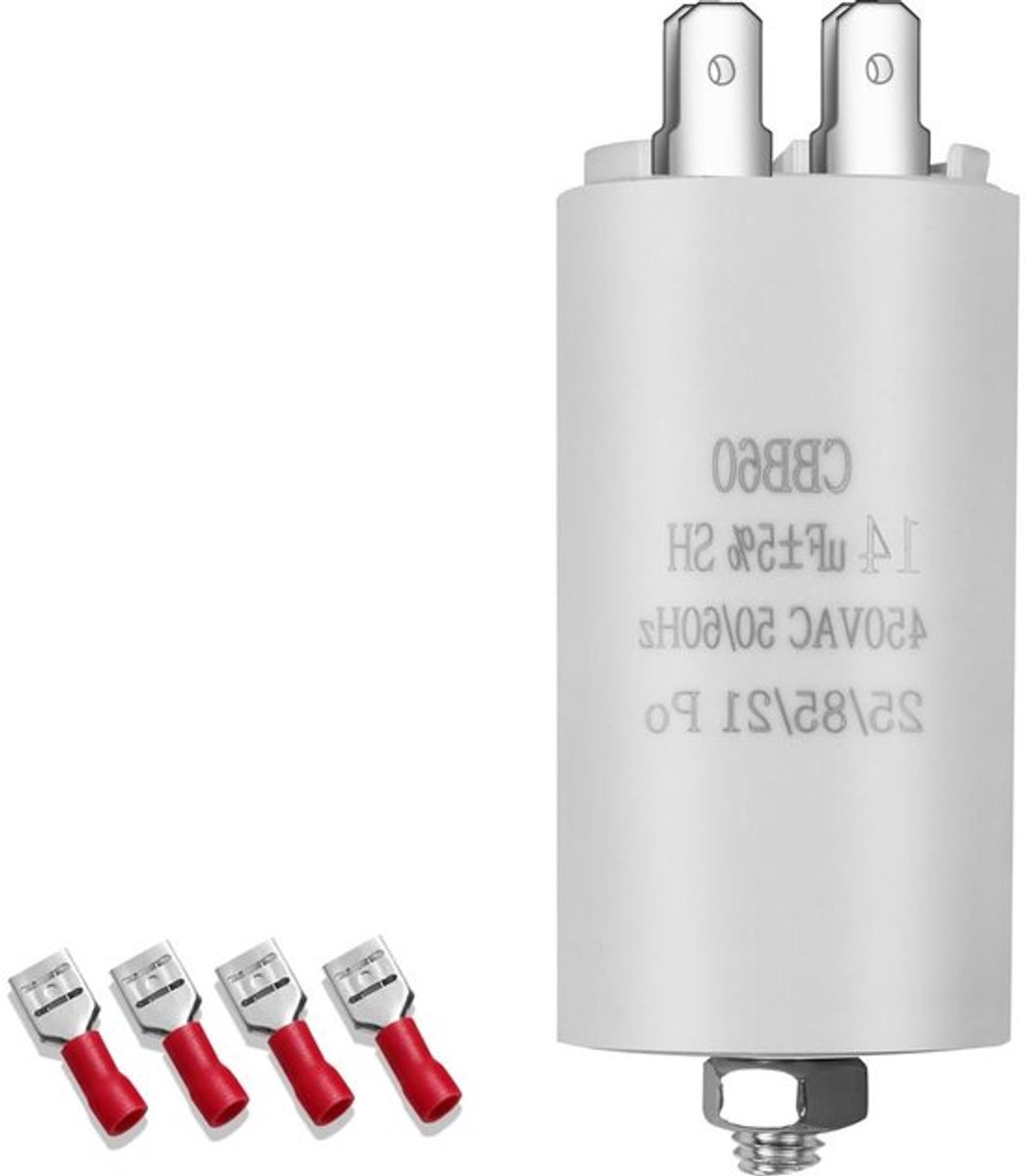 Condensator 14UF geschikt voor pompen, wasmachines, boormachines