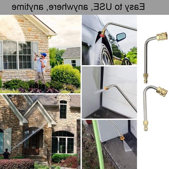 Allecto - Telescopische Hogedrukreiniger Accessoires - 8-delige Set met 6 Spruitstukken - Ideaal voor Schoonmaken - Hogedrukreiniger Accessoires - .. van Merkloos	 — afbeelding 2