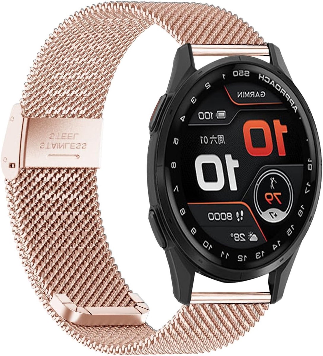 Verstelbare 20 mm Horlogeband voor Sporthorloges, Geschikt voor Garmin Forerunner en Vivoactive Modellen, Duurzaam en Comfortabel