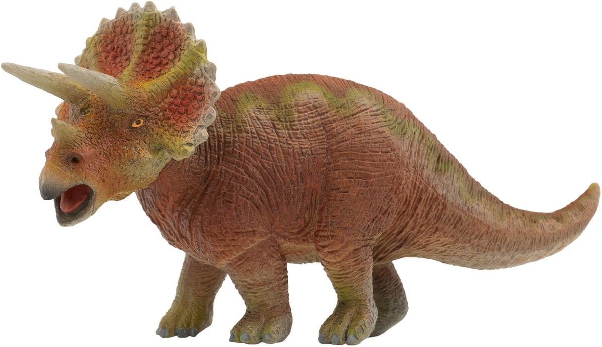 Bullyland 61446 – Speelfiguur Triceratops Medium Museum Lijn – ca. 16,7cm – levensecht en detailrijk vormgegeven – ideaal als educatief speelfiguur, decoratie of klein cadeautje voor kinderen vanaf 3 jaar