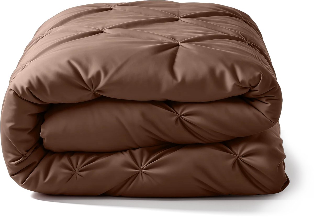 HappyBed Dekbed zonder overtrek 160x220 - Bedrukt dekbed zonder hoes - Hoesloos Dekbed met Print - Wasbaar - Twijfelaar dekbed - Chestnut