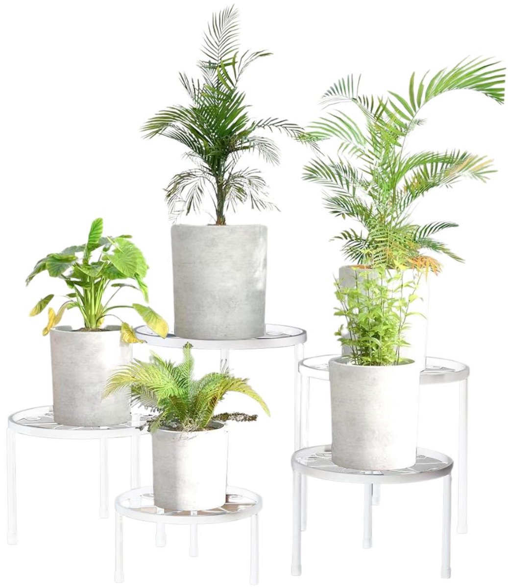 MRKK® Plantentafel - Plantenstandaard voor Binnen - Plantenzuil - Wit
