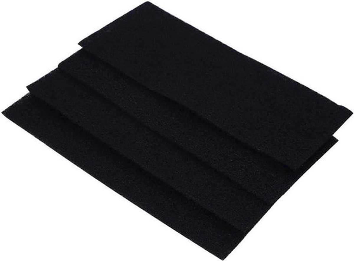 Actieve kool-sponsfilter voor luchtreiniger, universeel 4 stuks met schuimfolie.