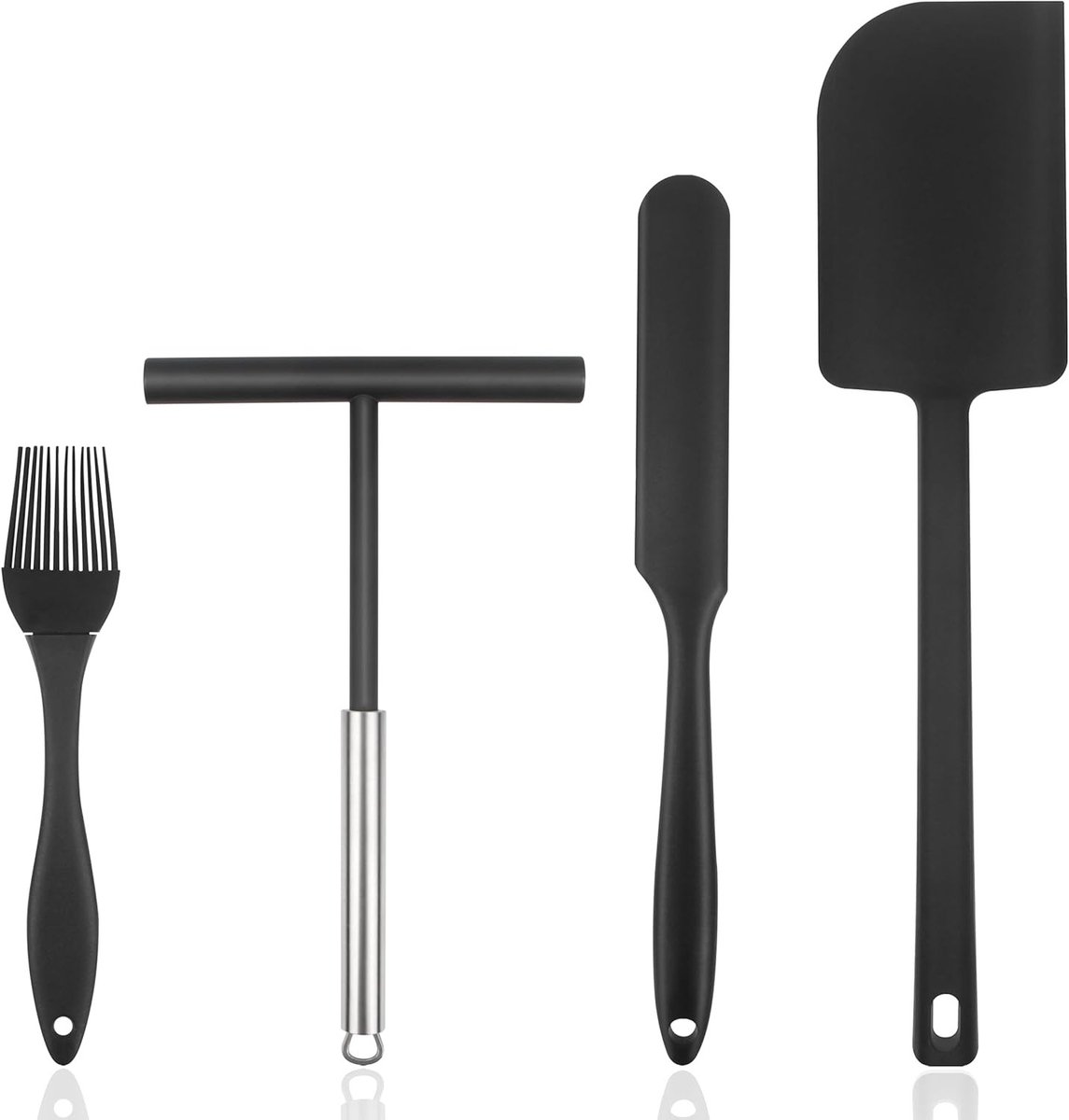 Set van 4 Stuks Pancake Divider en Spatel, T-vormige Deegverdeler voor Pannenkoeken en Pizza, Makkelijk Schoon te Maken Keukengerei
