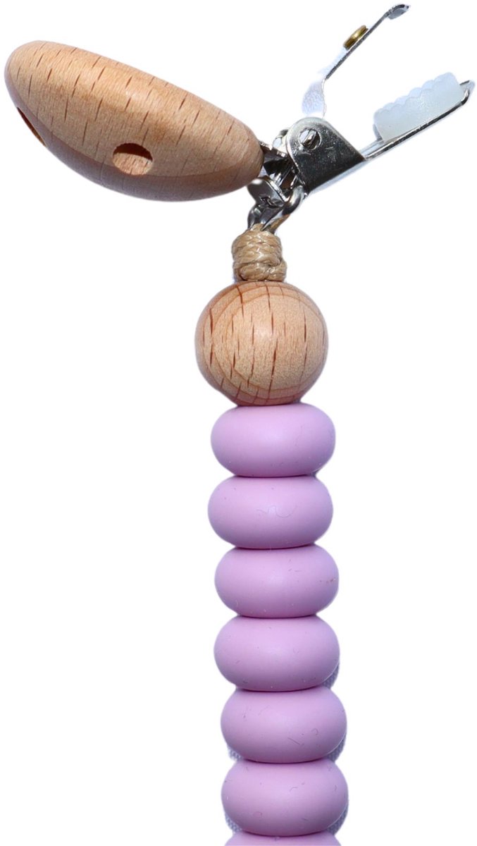 Zibbi Nordic Speenkoord Blush Purple - Luxe Siliconen Speenclip - BPA Vrij van Zibbi — afbeelding 5