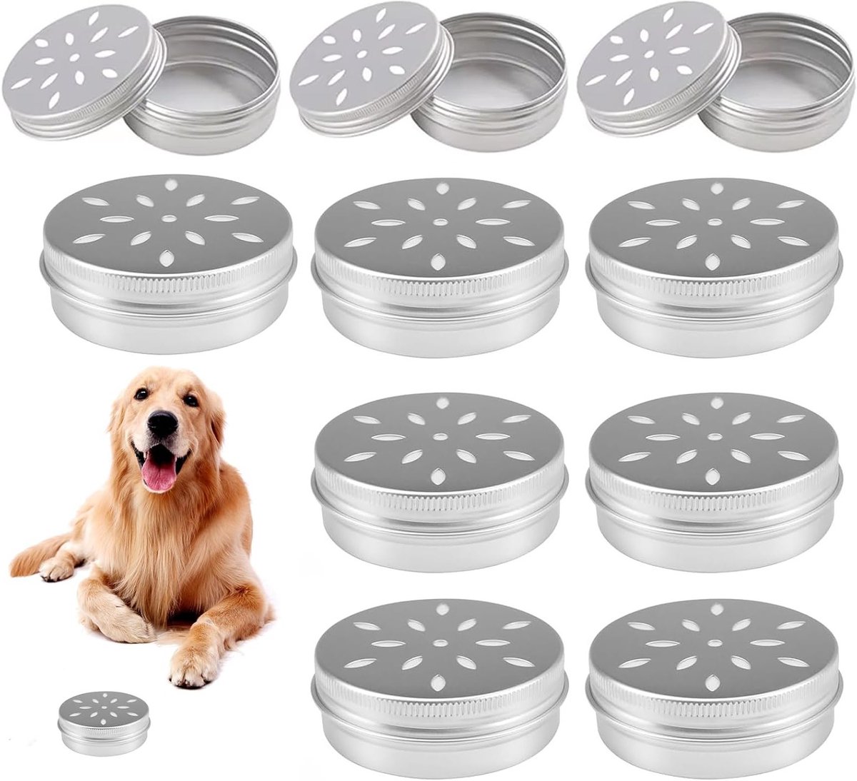 10 Stuks Aluminium Hondengeurdozen met Ventilatie voor Effectieve Training van Hondenrassen