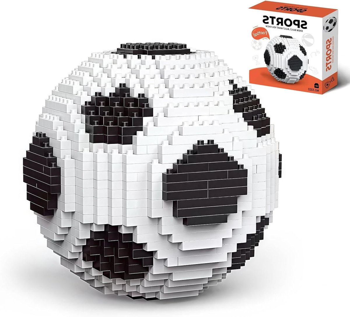 Stem Micro Clamp Bouwstenen, 800 Stukken, Realistisch Voetbal Puzzel voor Jongens en Volwassenen, Creatief Cadeau voor Voetbalfans, Educatief Speelgoed en Constructiespeelgoed