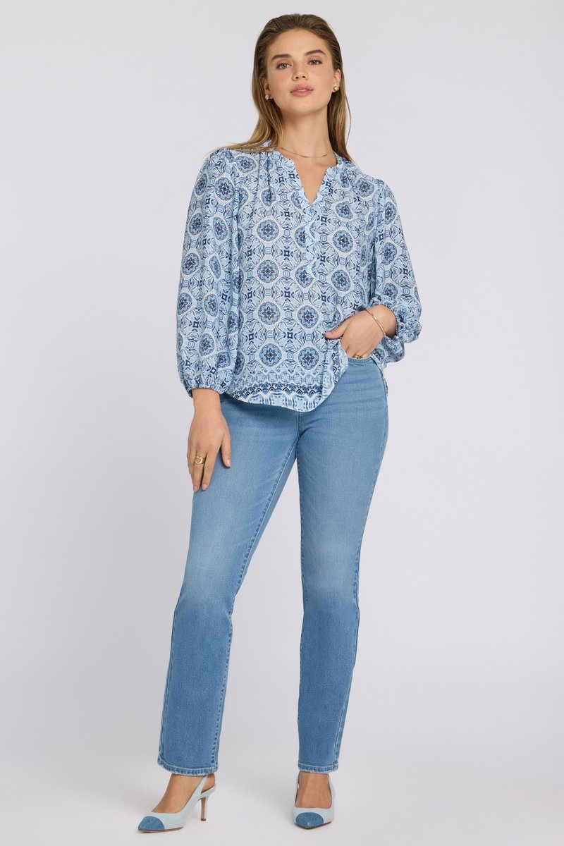 Puff Sleeve Popover Blouse