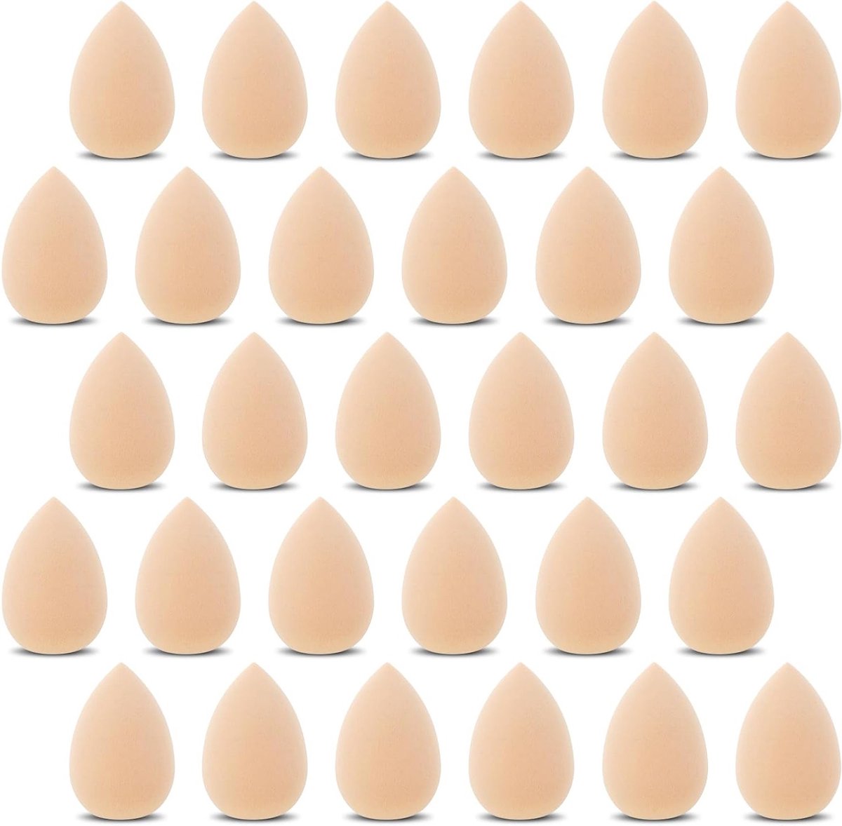 30 stuks mini make-upsponsjes voor foundation, losse poeder en crème - ideaal voor precisie en perfectie in je make-up routine