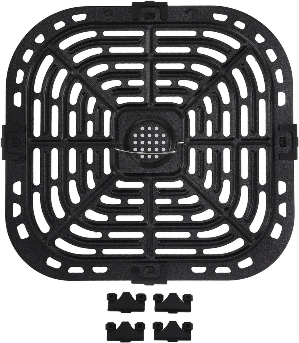 Vervangende Grillplaat voor Airfryer 24 x 23 cm - Geschikt voor Groenten, Bakken en Grillen
