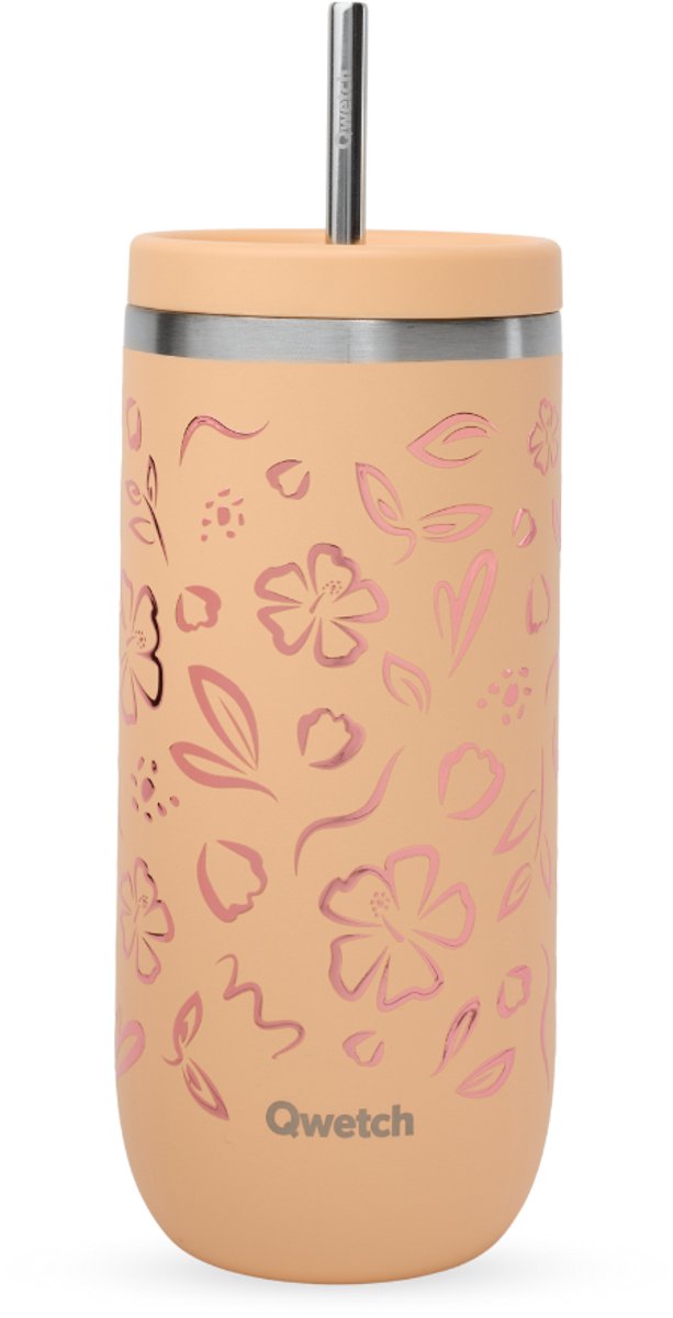 Qwetch - Cold Cup isotherm - Moani Pastel Abrikoos- 600ml
