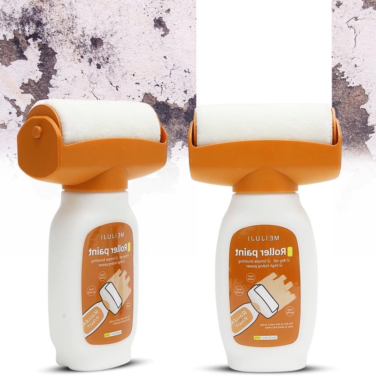 Set van 2 muurverf reparatie rollers voor het herstellen van krassen en graffiti, 500g per stuk, ideaal voor muren en interieurverf