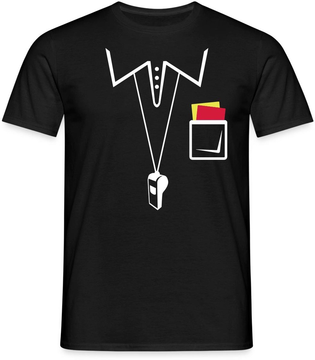 Voetbal Scheidsrechter Verdedigingsstijl Aanmoediger T-Shirt Heren