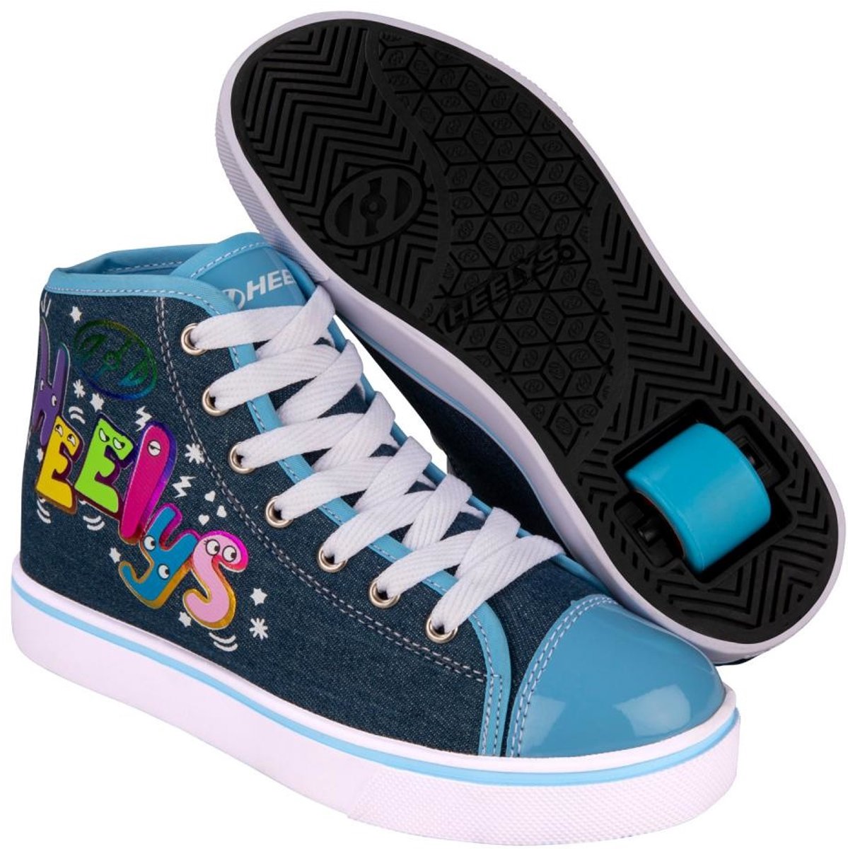 Heelys Veloz blauw denim multi rainbow kids (HLY-G1W-4583)