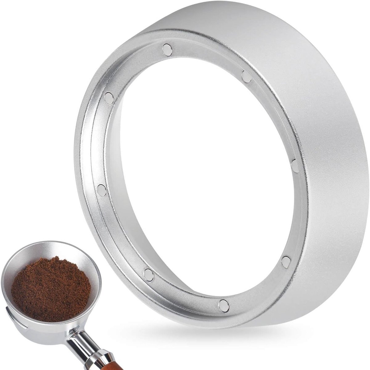 Dosing ring 51 mm voor perfecte koffie, barista accessoires en magnetische zeefhouder