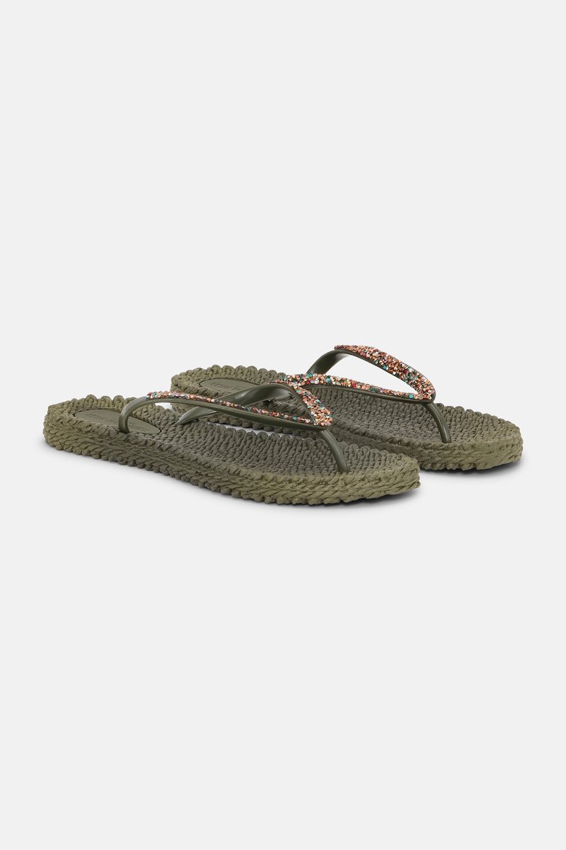 Slippers met multi kleur strass steen CHEERFUL03M