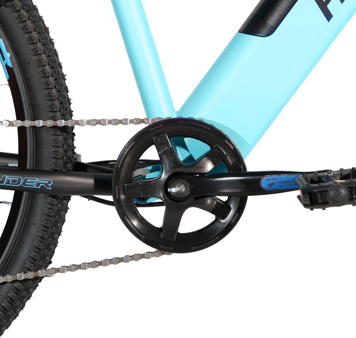 Hiland Spokane Elektrische Mountainbike - 27.5 Inch - Full Suspension - 250W Motor - Shimano 7 Versnellingen - Mechanische Schijfremmen - Blauw thumbnail 4