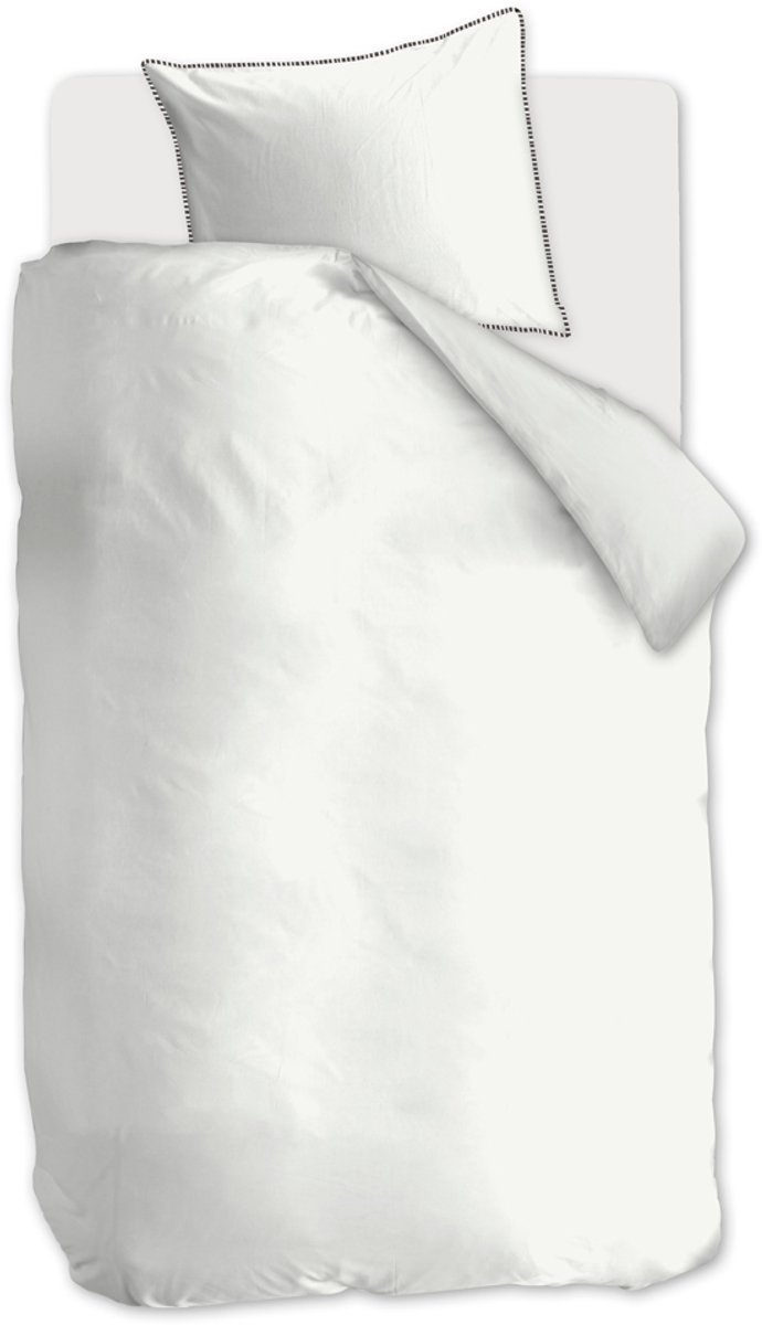 Auping Clear white percale Dekbedovertrek - Eenpersoons 140 x 220 cm - Biologisch katoen - Wit