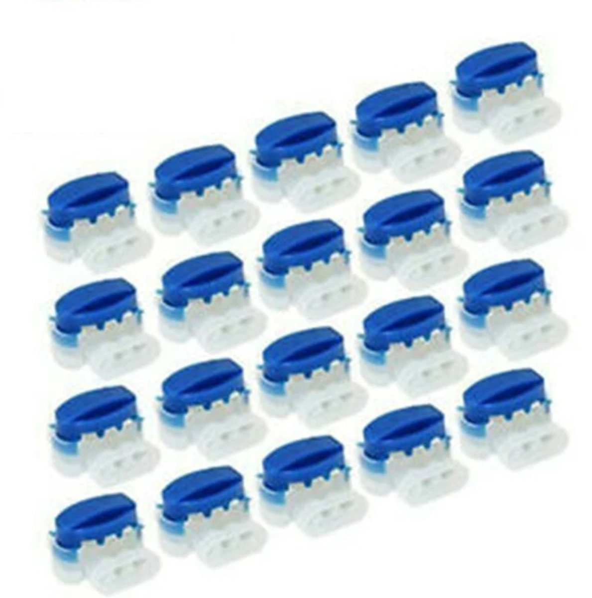WiseGoods Premium Waterdichte Kabelconnectoren 20 Stuks - Voor Robotmaaier & Elektrische Verbindingen - IP Bescherming - Blauw