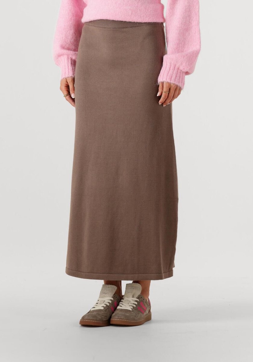 Ydence Knitted Skirt Elia Rokken Dames - Bruin - Maat S
