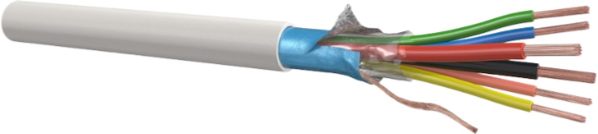 Dynamic alarmkabel LiY(st)Y 2x0.75+4x0.22mm² Dca-s2,d0,a3 per rol 100 meter