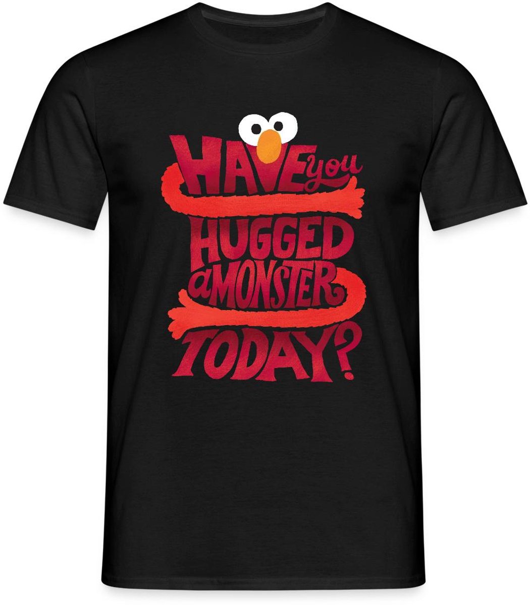 Sesamstraat Elmo Citaat Hugged A Monster T-Shirt Heren