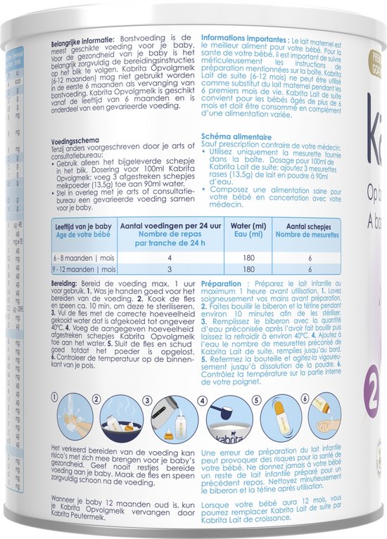 Kabrita 2 Opvolgmelk Multipack - Geitenmelk Flesvoeding vanaf 6 maanden - 2x800g van Merkloos — afbeelding 4