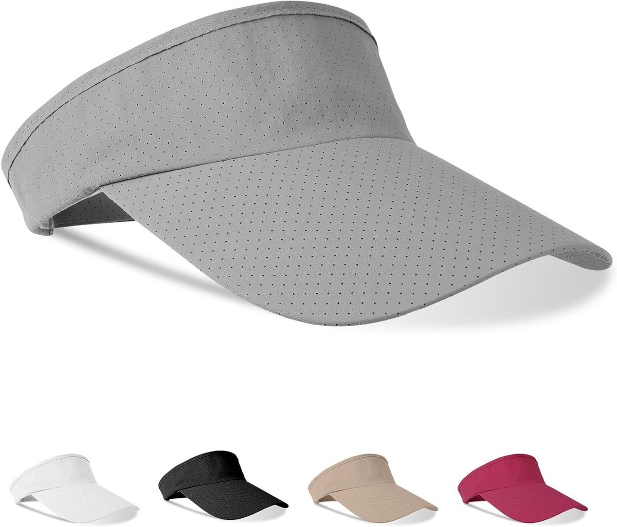 Zonnevisier pet voor sport, ademende en sneldrogende golfcap, verstelbare casual baseball cap voor buitenactiviteiten