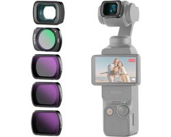 ND Filter Set (4PCS) met 0.75x Groothoeklens en 108° FOV, ND16 ND64 ND256 Circulaire Polarisatiefilter voor DJI Osmo Pocket 3 Accessoires voor Creators