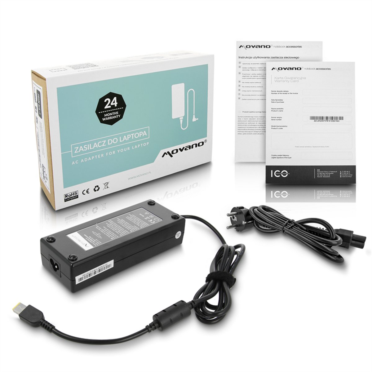 Movano Serie - Laptop Oplader - 135W - 20V 6.75A - 11.0x4.5mm