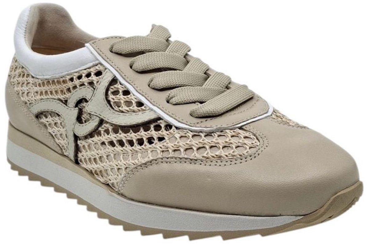 Softwaves 9.32.29/005 Almond Coco | dames veterschoen sneakerzool