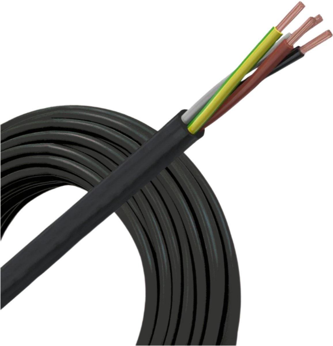 Helukabel VTMB (H05VV-F) kabel 4x0.75mm2 zwart per rol 100 meter