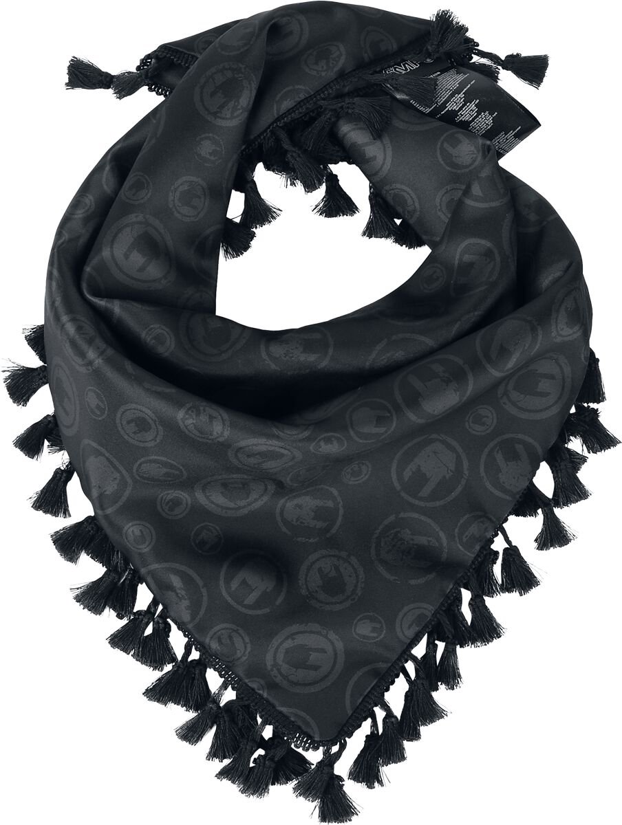 EMP Special Collection zwarte sjaal met all-over print - Dames - Standard