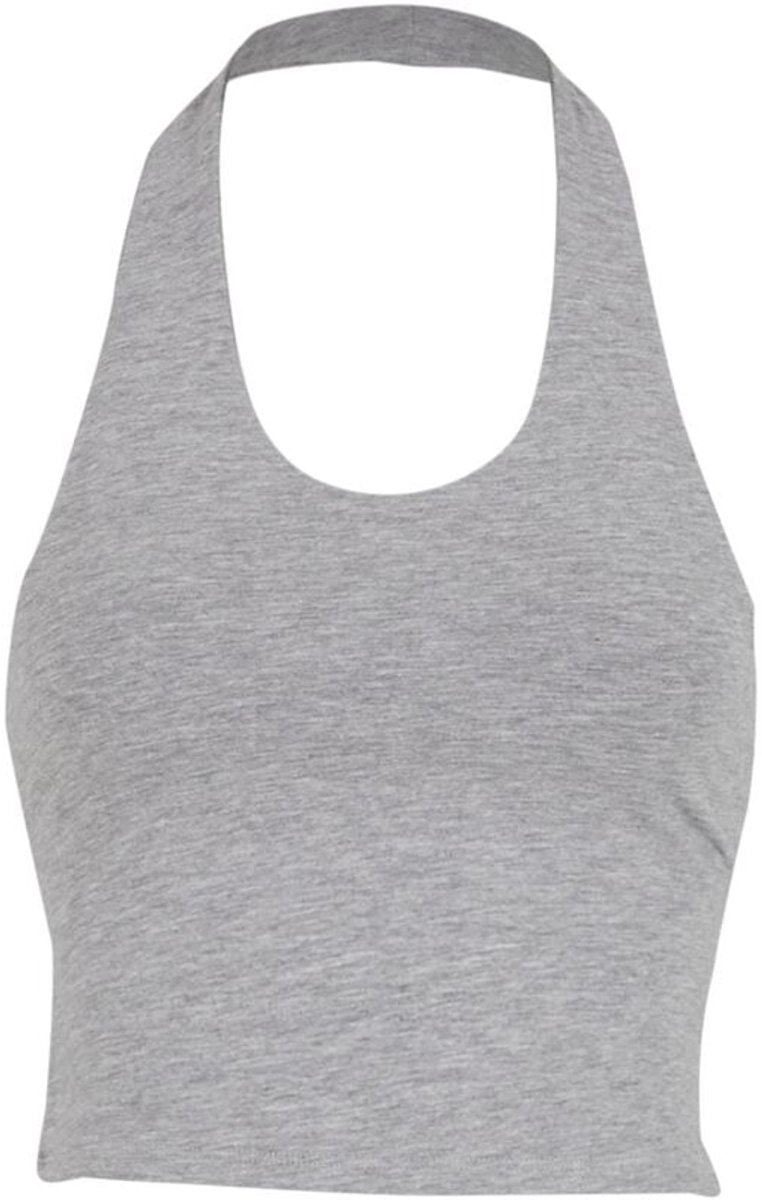 Urban Classics Basic Neckholder Jersey Top Dames Top - gemêleerd grijs - M