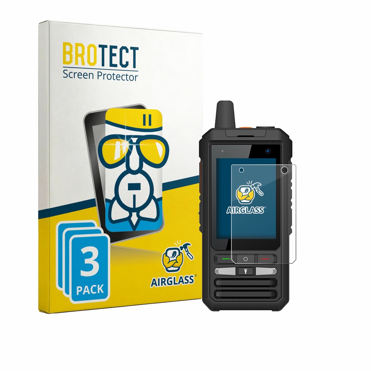 Screenprotector 3 Stuks voor Uniwa F80S Beschermglas transparant