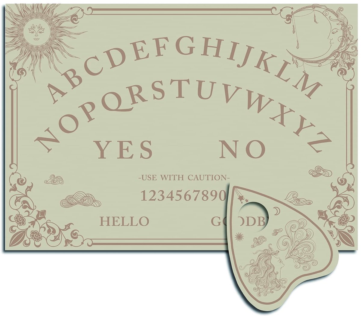 ONF3 - Houten Ouijabord - Pendelbord voor Waarzeggerij - Met Planchette - Geestenjacht en 