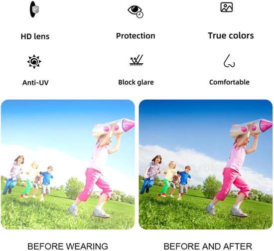Hart Zonnebrillen Set - Meisjes Kinderen - Strand Feest - Gradient Effect - 2 Paren - Roze Paars van Hart — afbeelding 5