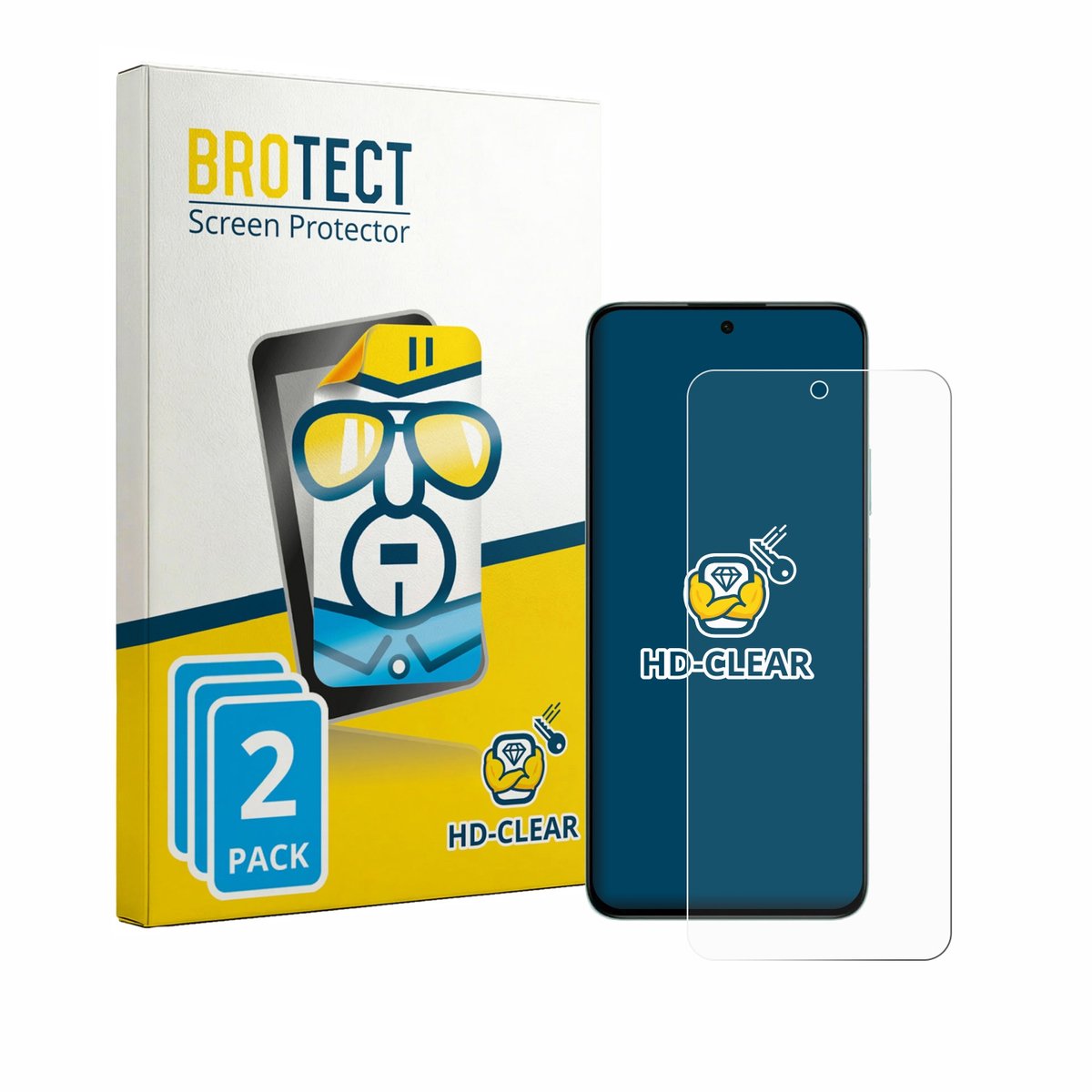 BROTECT - Screenprotector voor Honor Play 80 Pro - Folie Beschermfolie transparant 2 Stuks