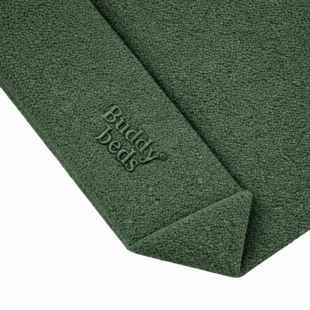 Buddy Beds Bouclé Forest Green Hoes – Hondenmand Hoes – Zachte Bouclé Stof – Afneembaar & Wasbaar – M