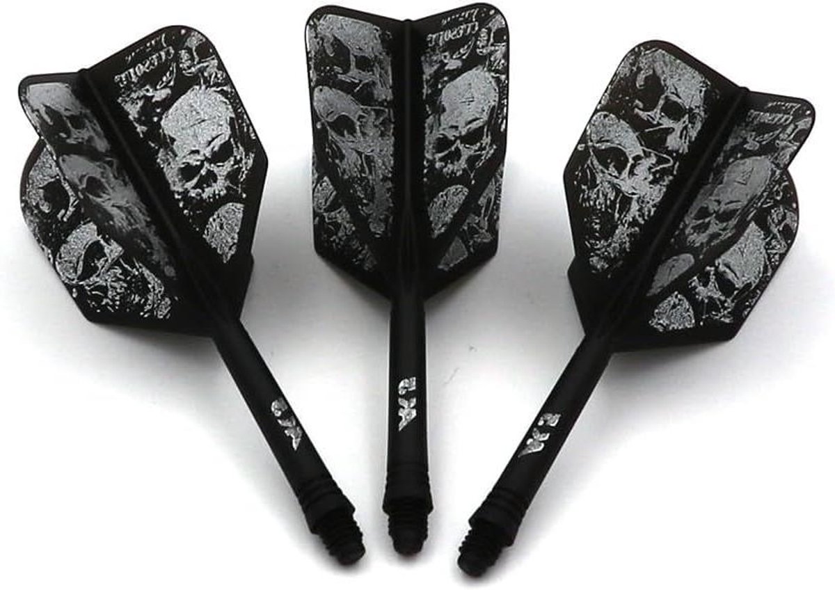 Geïntegreerde Dart Flights - Dart Vleugels - Dartspel Verbeteren - Flexibele Schacht - Medium - Zwart
