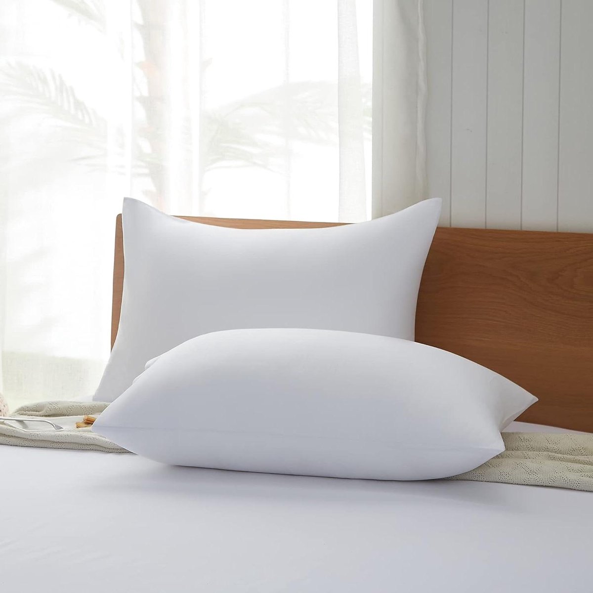 Slaapkussens Set - Zacht Kussen - Comfortabel Slapen - Ademende Hoes - 20x26 Inch - Wit