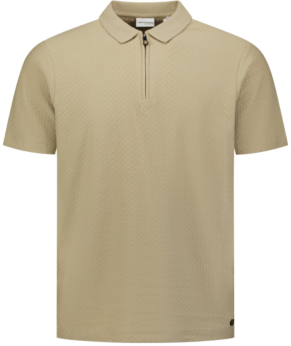 Jacquard polo met rits