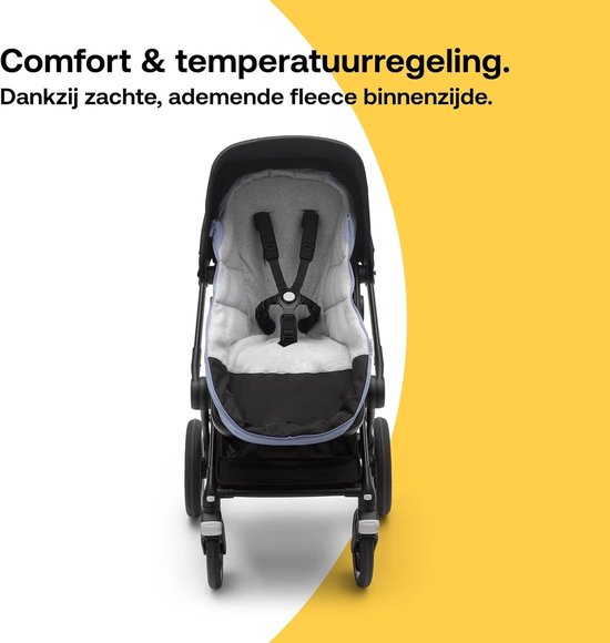 Kinderwagen Voetenzak - Warm Baby Dekje - Comfortabel Reizen - Waterafstotend Ademend - 97 cm - Seaside Blue — afbeelding 5