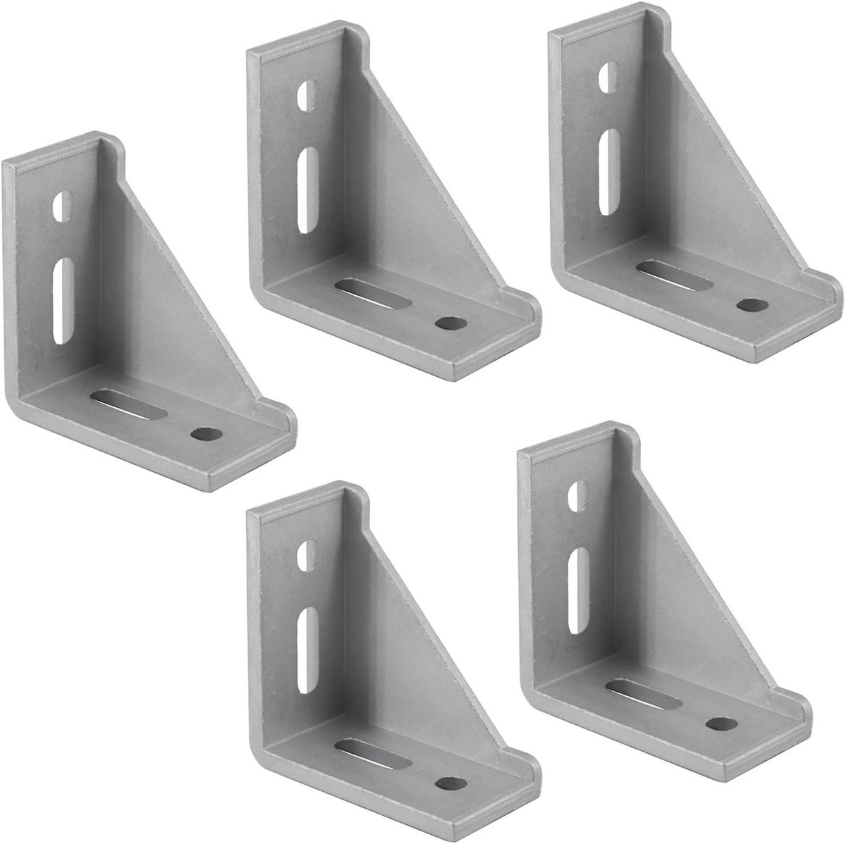 Hoek Beugel Set - Profiel Connector - Frame Constructie - Geen Boorgat Nodig - 5 Stuks - Zilverkleurig