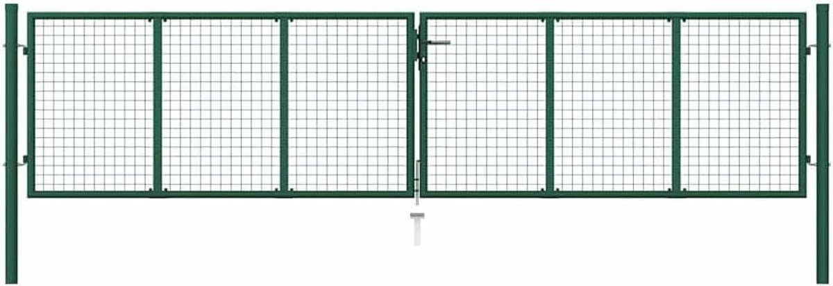 Gaaspoort - Tuinhek - Tuin Afscheiden - Boutscharnier Snel Vergrendelen - 400x75 cm - Groen