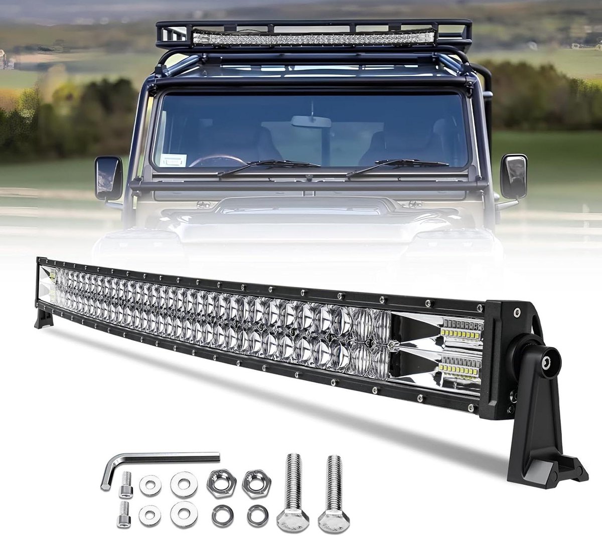 Led Schijnwerper - Lichtbalk - Off-road Verlichting - 5D Combo Straal - 42 inch - Zwart