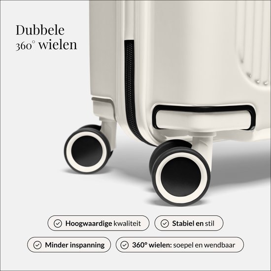 SUITSUIT Koffer 75x48x29 cm - Reiskoffer - Koffer groot - TSA Slot - 71L - Caretta - Tofu White
