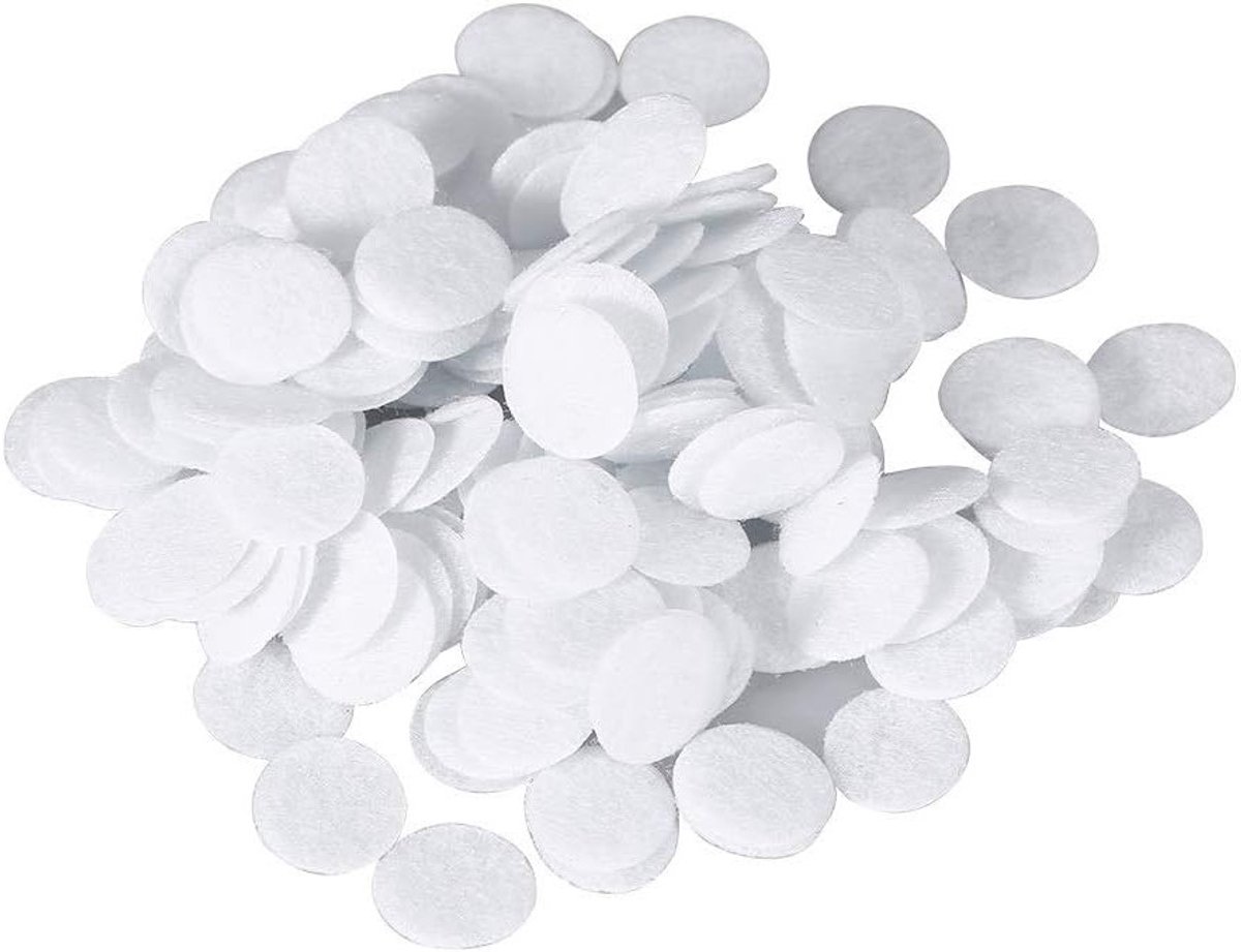 Microdermabrasie Katoenen Filter - 100 Stuks Vervangende Ronde Pads voor Gezichtsreiniging, 10mm, Effectieve Exfoliatie en Huidsverzorging