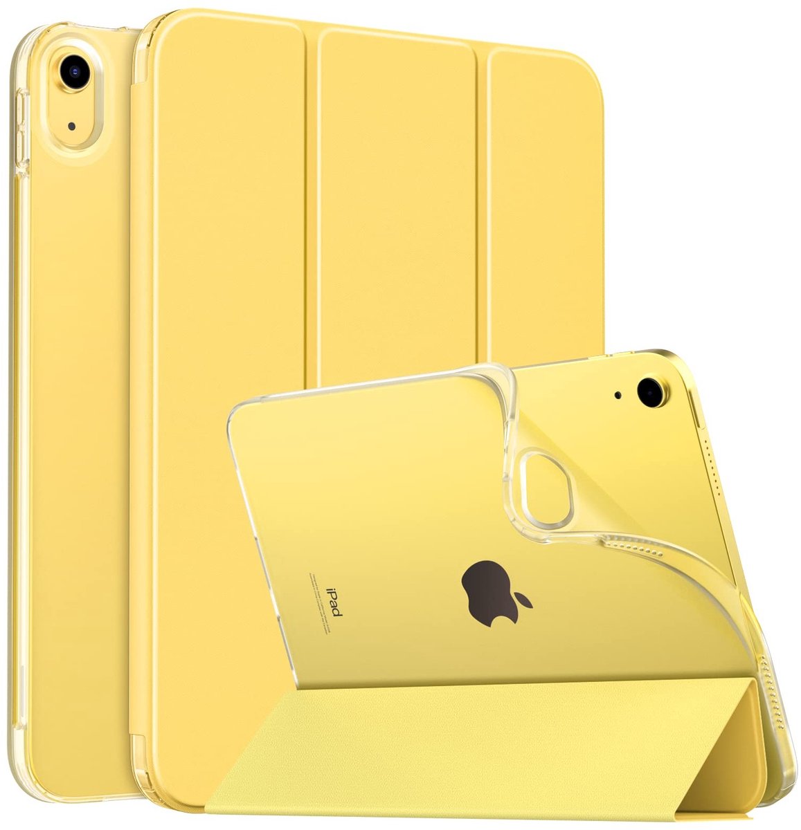 Store_9 - Hoesje voor iPad 10e generatie - Zachte TPU-hoes - Slank en lichtgewicht - Lichtgeel - Automatisch waken/slapen - Geschikt voor iPad 10,9...